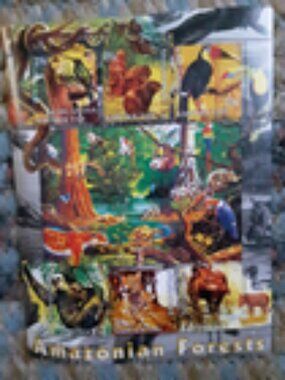2004 KYRGYSTAN "AMAZONIAN FORESTS" SOUVENIR SHEET OF STAMPS (NEW) Animals SLOTH